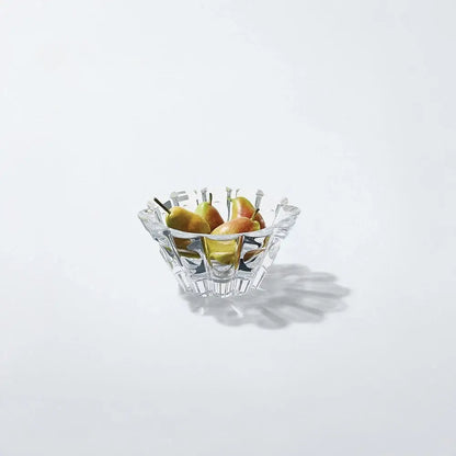 The Waterford Marquis Aster Bowl 25cm used as a sophisticated centerpiece on a modern dining table.