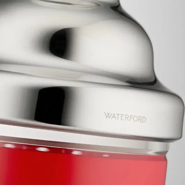 Close-up of a red glass container