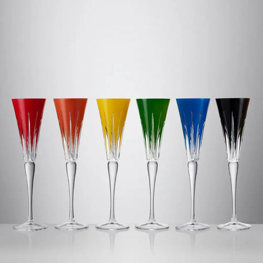 Waterford New Year Fireworks Multi-Color Flutes, Set of 6