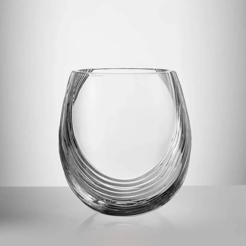 Waterford Ocean Mastercraft Wave Crystal Vase, 19cm - Handmade in Ireland