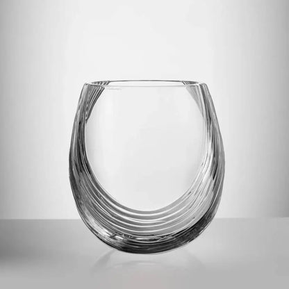 Waterford Ocean Mastercraft Wave Crystal Vase, 19cm - Handmade in Ireland