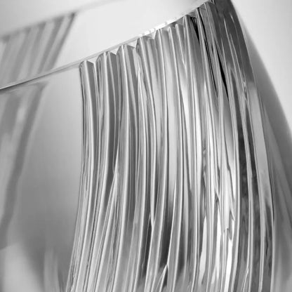 Close-up of Mouth-Blown Crystal Detailing on Waterford Mastercraft Wave Vase