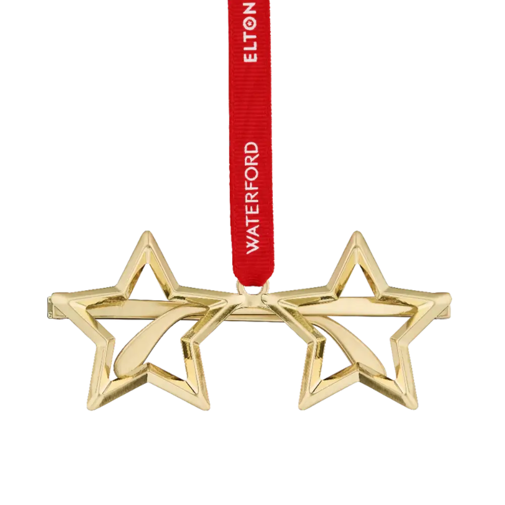 Waterford Elton John Golden Stars Glasses Ornament  from our  Luxury Ornaments collection