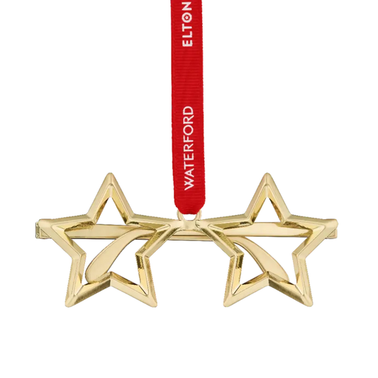 Waterford Elton John Golden Stars Glasses Ornament  from our  Luxury Ornaments collection
