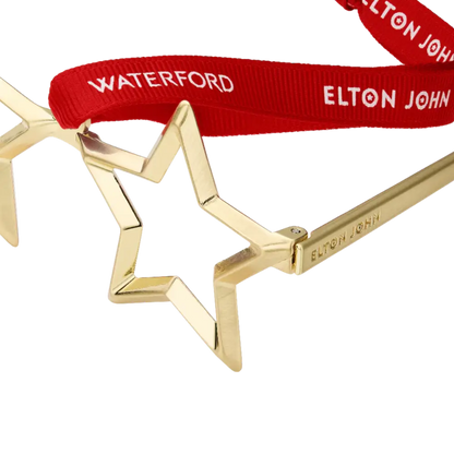 Waterford crystal Elton John glasses ornament close-up