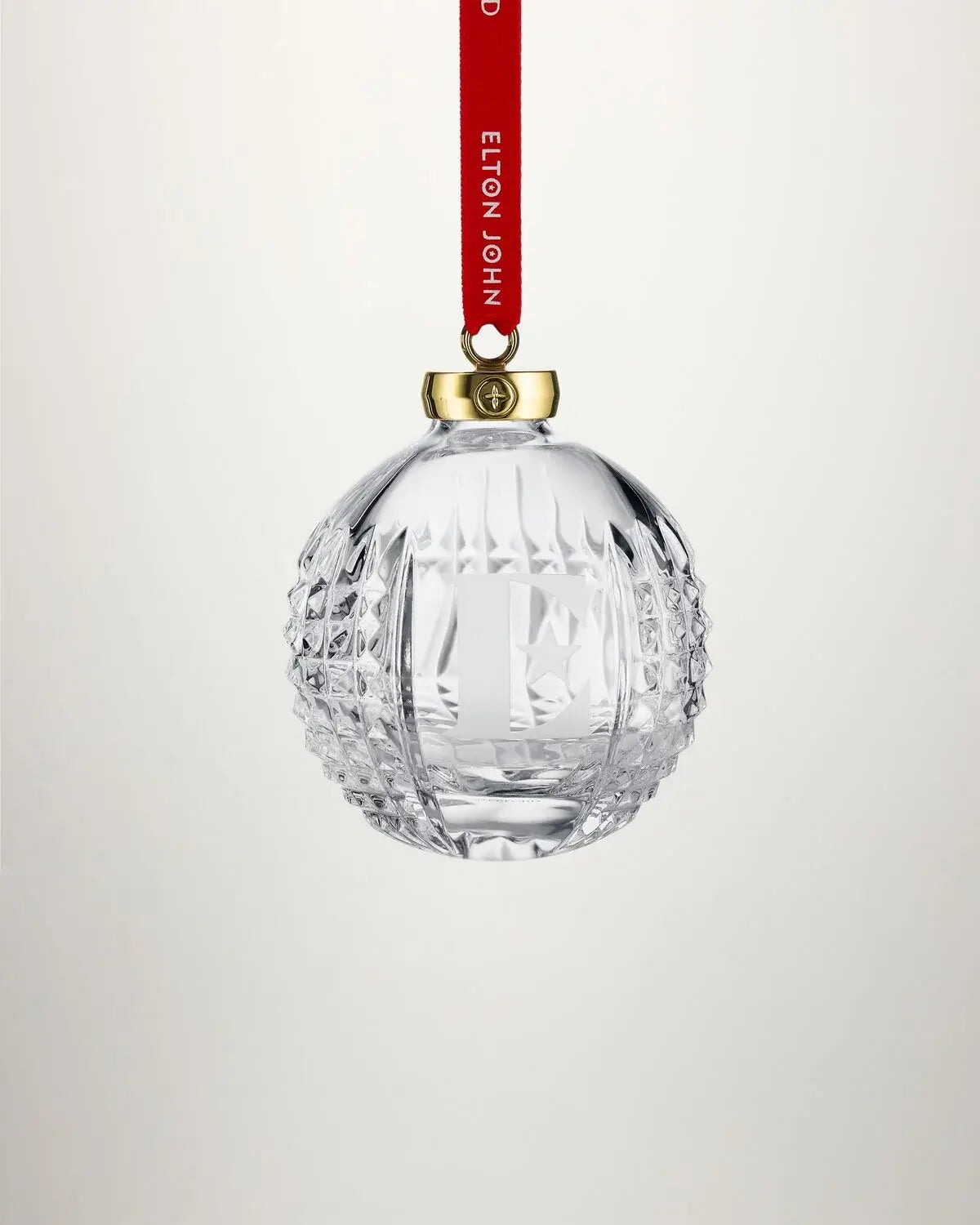 Waterford Elton John E Icon bauble side view