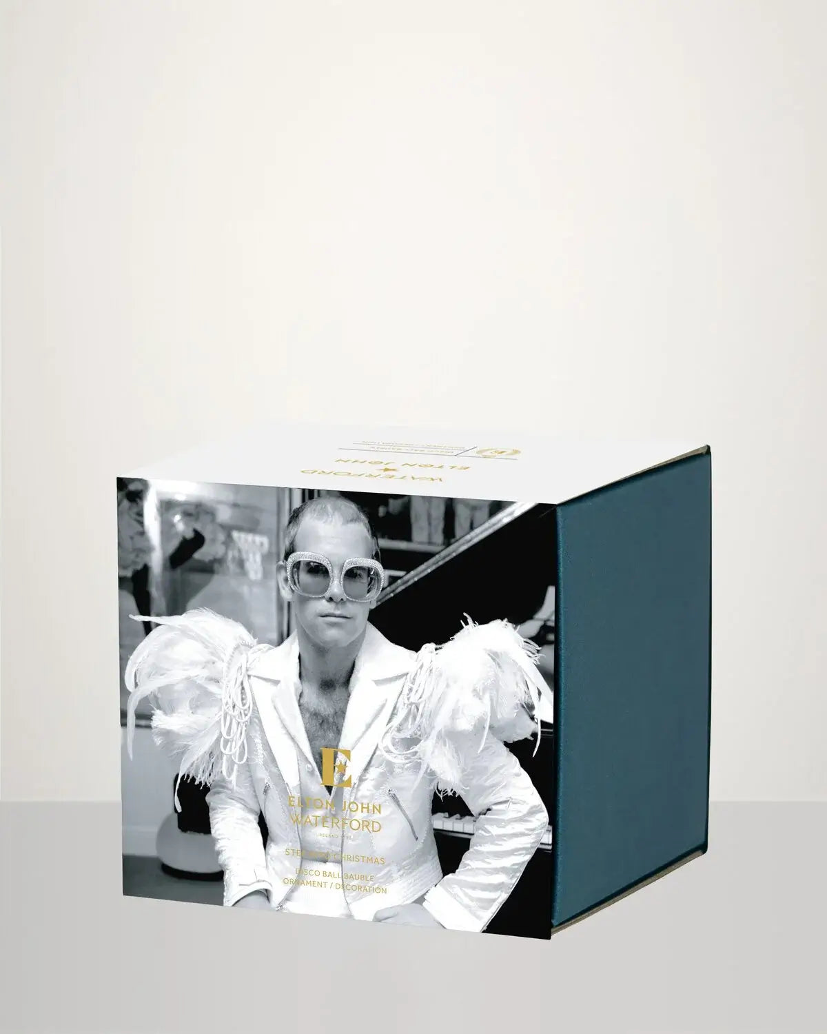Waterford Elton John Step Into Christmas disco ball bauble box
