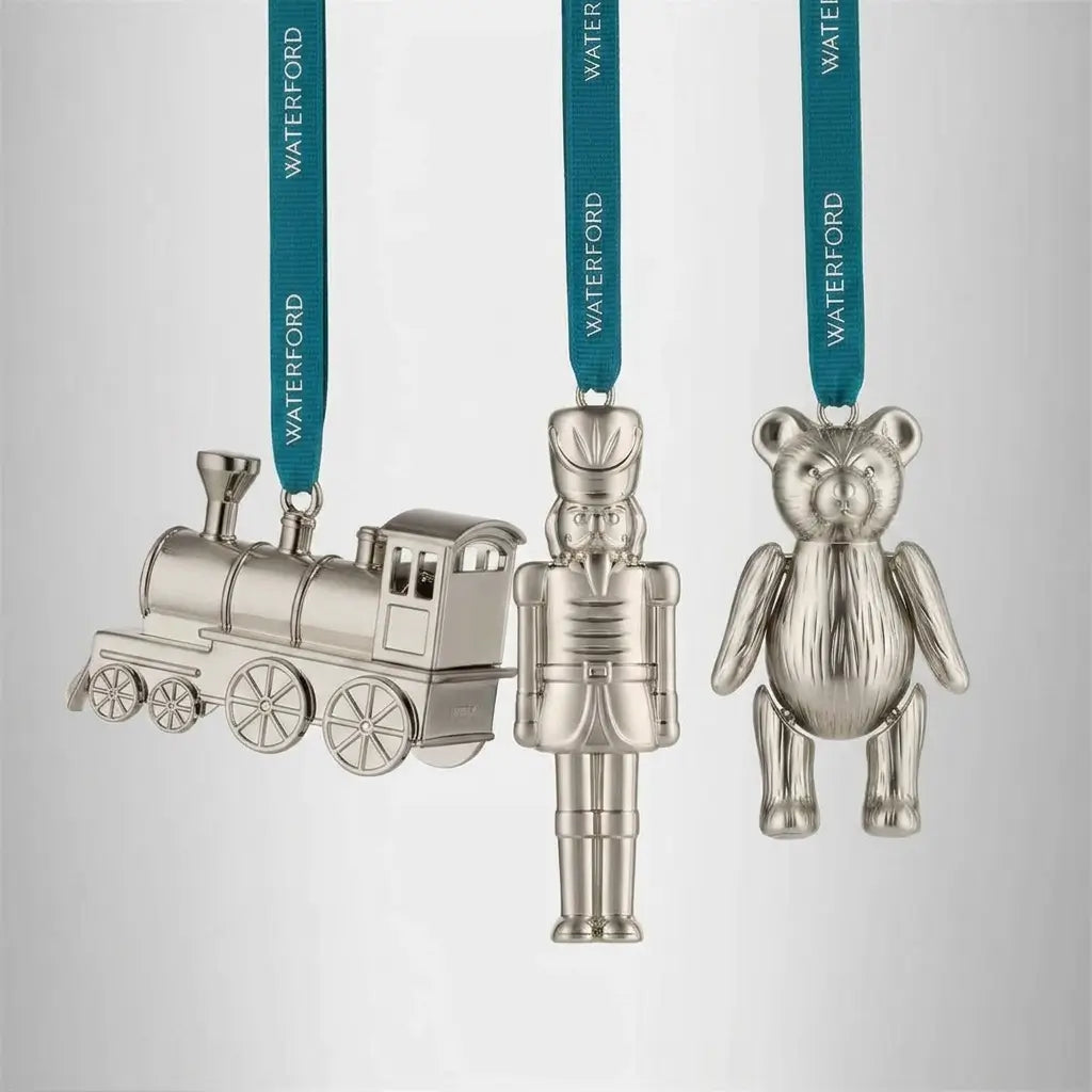 Waterford Christmas Ornaments Set of 3 - Silver Metal from our Luxury Christmas Ornaments Australia collection
