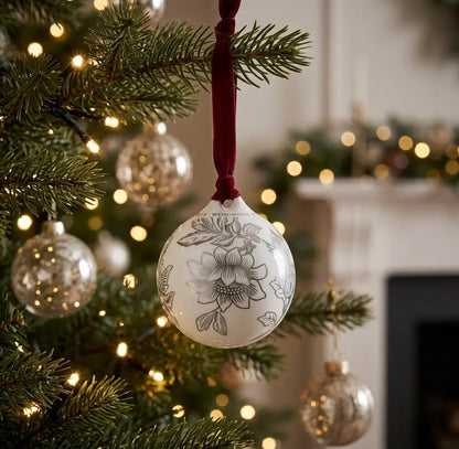 Wedgwood Festive Silver Splendour Hanging Ornament – No.2 from our Luxury Christmas Ornaments Australia