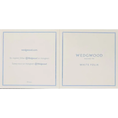 Open card with 'Wedgwood' branding on a white background