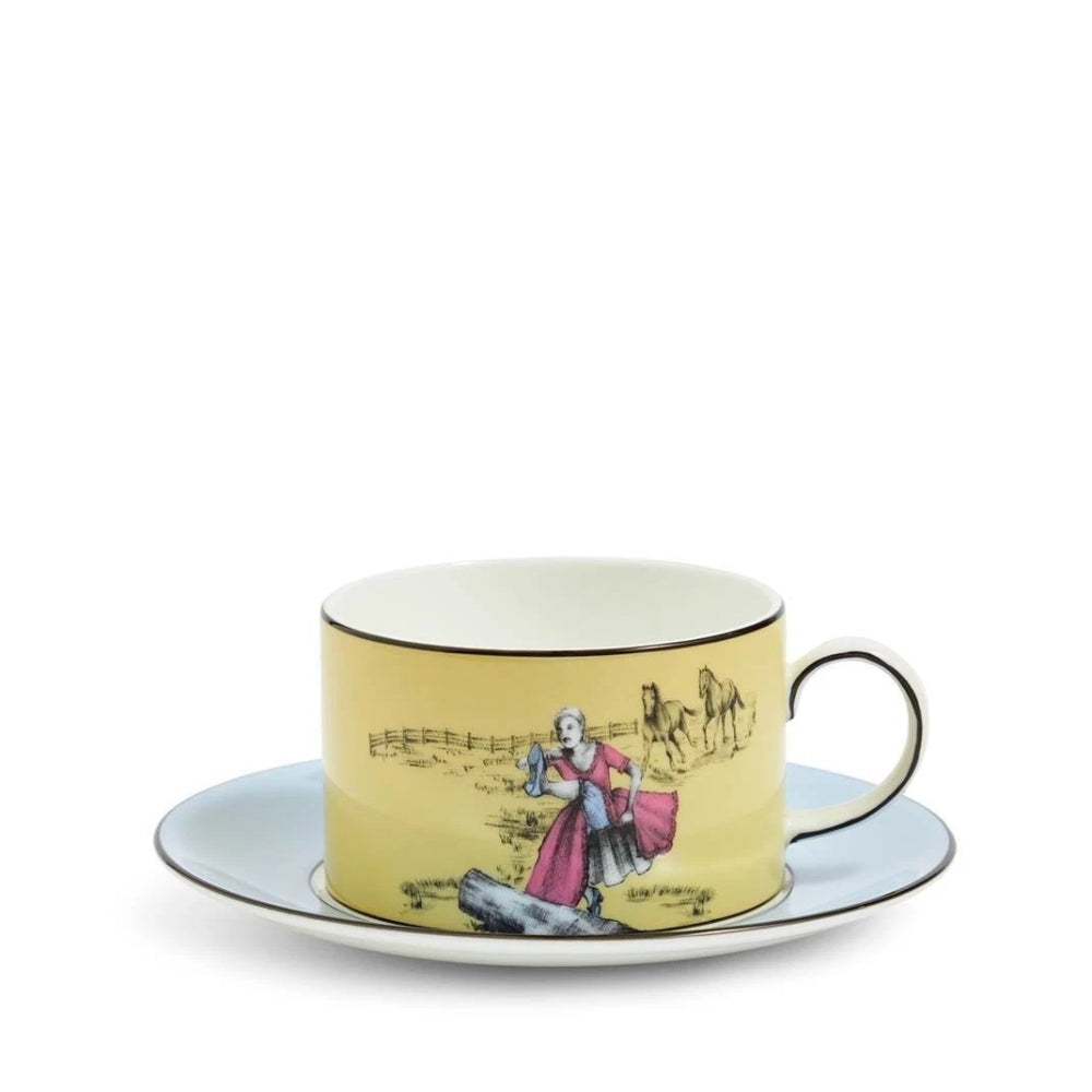 Wedgwood Sheila Bridges Harlem Toile Teacup and Saucer Set 