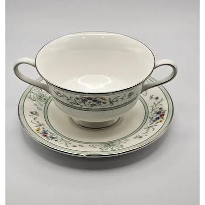 Teacup and Saucer Wedgwood Agincourt Green R4471 Fine Bone China from our Wedgwood Outlet Australia