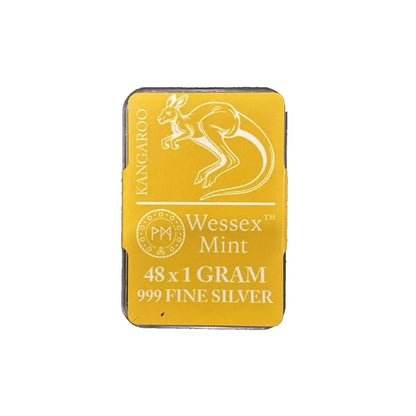 Wessex Mint Kangaroo Silver Bar Sheet 48g – .999 Fine Silver (48 x 1g)