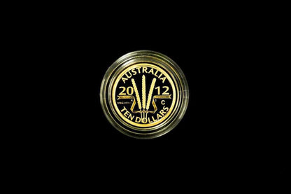 Wheat Sheaf Dollar 2012 $10 gold proof coin 1/10 oz Perth Mint