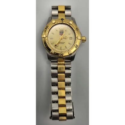 Two-tone silver and gold watch