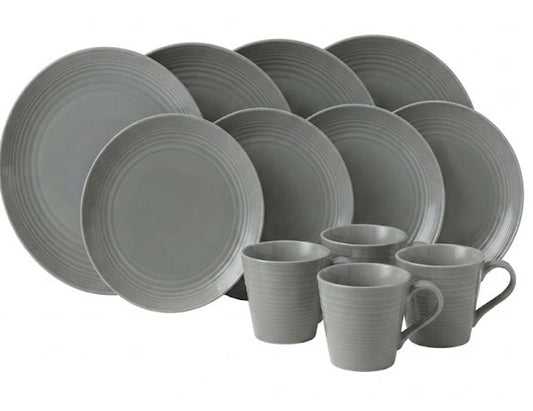 Royal Doulton Gordon Ramsay Maze Dark Grey Dinner Set, 12 Piece