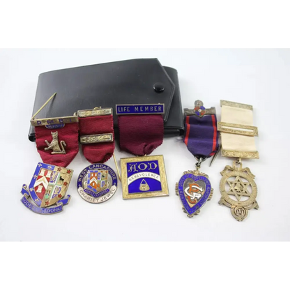 Sterling Silver Stamped Masonic Jewels & Medals Set of 5 – Order of Druids & More, 84g from our Vintage British Coins & Commemorative Sets Australia