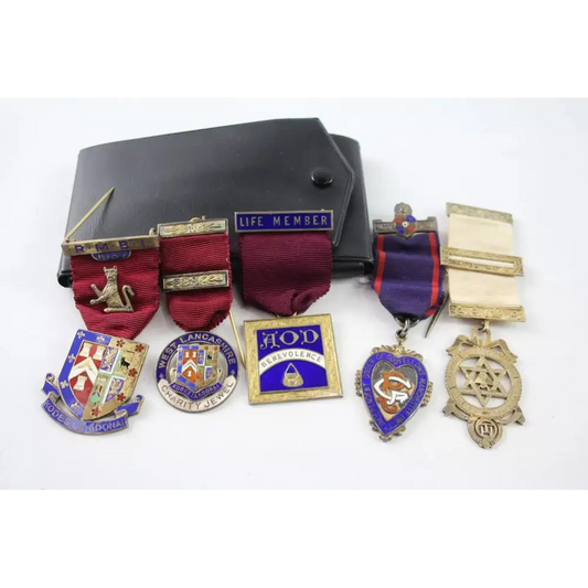 Sterling Silver Stamped Masonic Jewels & Medals Set of 5 – Order of Druids & More, 84g from our Vintage British Coins & Commemorative Sets Australia