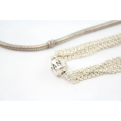 Silver bracelet with a chain and clasp