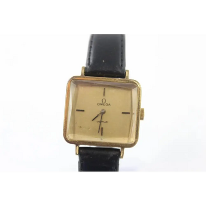 Vintage Omega watch with black strap
