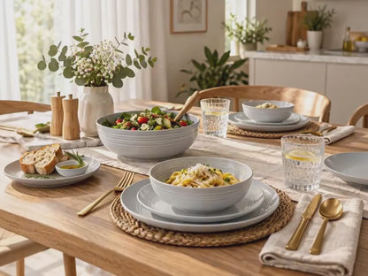 Royal Doulton Gordon Ramsay Maze 12 Piece Dinner Set, Light Grey
