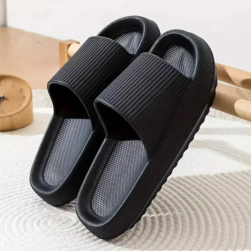 Comfort & Style Men's EVA Slides - Non-Slip, Versatile Stripe Design, Season-Ready Open-Toe Sandals for Anywhere Wear